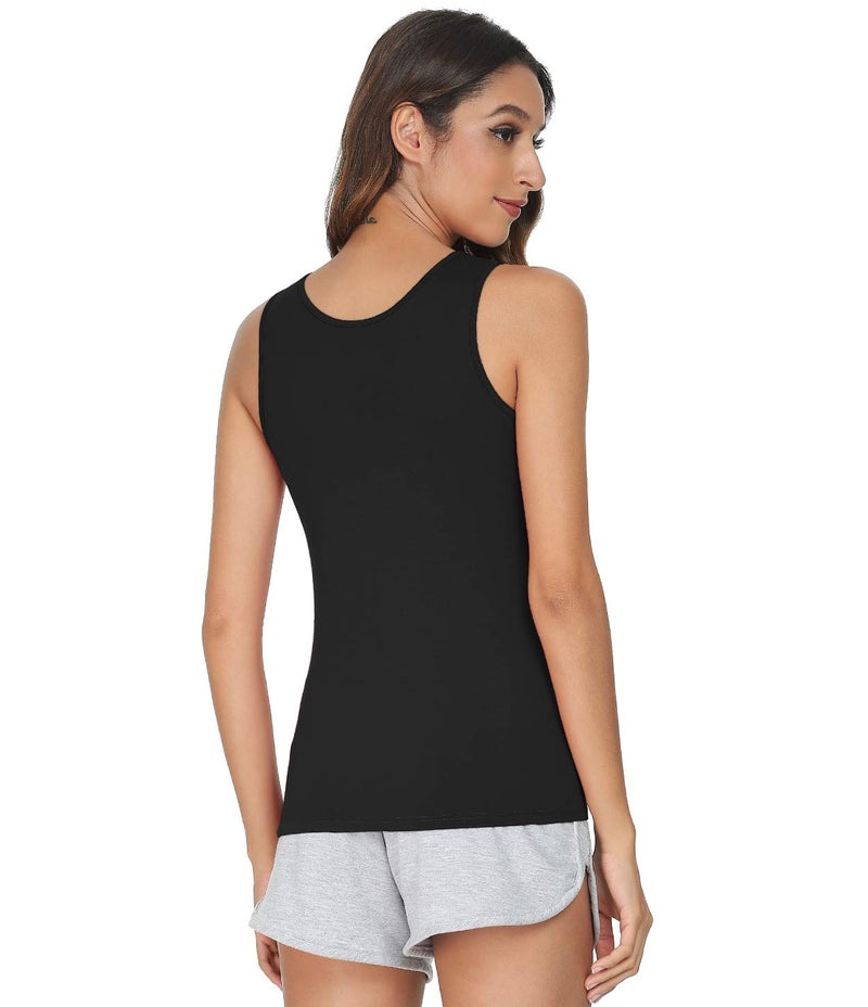 Vislivin Tank Tops for Woman Sleeveless Basic Undershirt Layering Tanks Black/White/Gray XL - Image 4